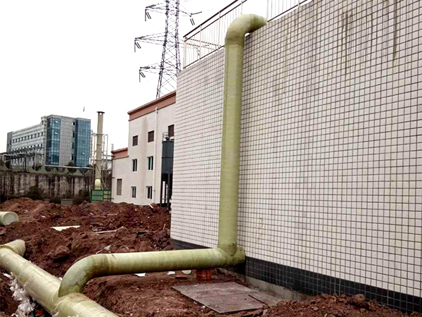 四川眉山仁寿文林工业园区污水处理站玻璃钢管道收集